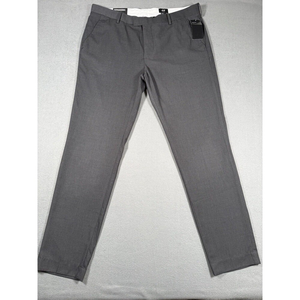 H&M Men's Slim Fit Suit Pants Trousers Gray - Size 40R  NWT (minor Flaw) #0012